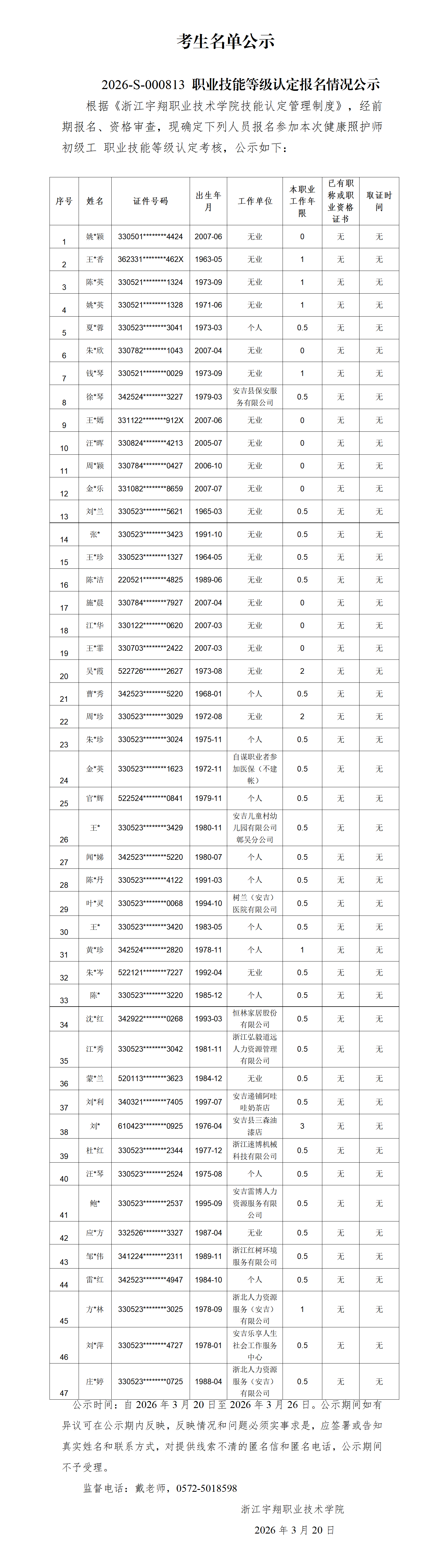 BB贝博艾弗森官方网站2026年3月健康照护师（社会）技能等级认定 社会 台账_01.png